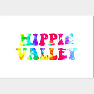 Hippie Valley Rainbow Tie Dye Posters and Art